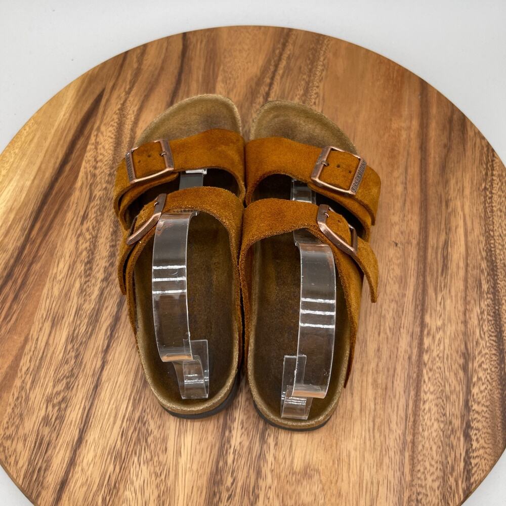 Birkenstock Arizona Sandals Womens Size 6 / 37 Russet Orange Suede Casual Shoes - Picture 5 of 9